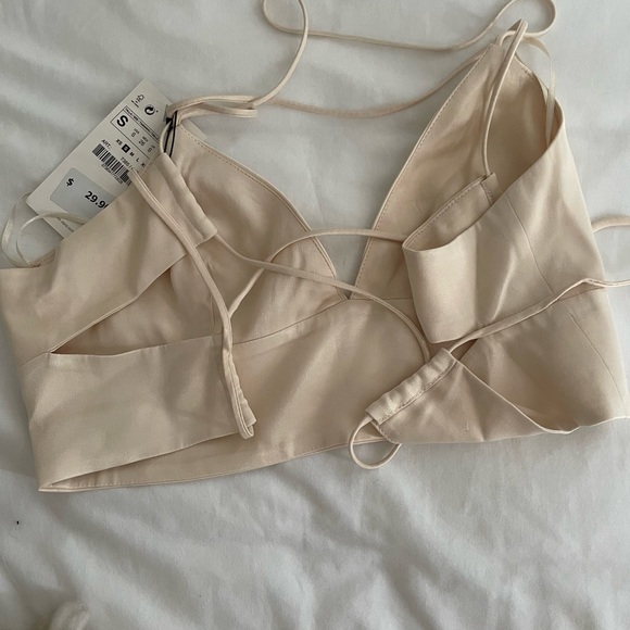 NWT Zara satin crop top - Picture 3 of 6